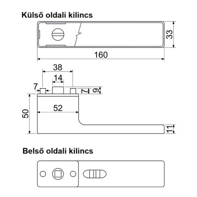 RK.S2.LIBERA.CE ajtó kilincs
