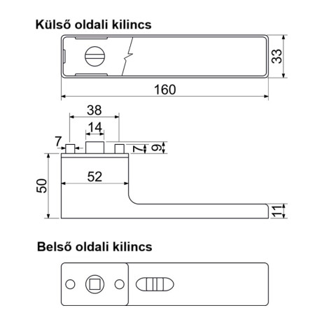 RK.S2.LIBERA.CE ajtó kilincs