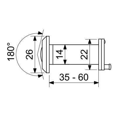 RVW.G.35-60.BZP.CE tűzgátló kémlelőnyílás