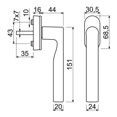 RHW.167.F9016 ablak kilincs
