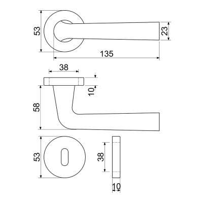 RK.LOPAR.BB.CE ajtó kilincs