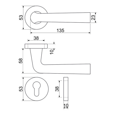 RK.LOPAR.PZ.CE ajtó kilincs