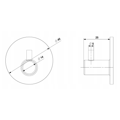 WS1 öntapadós akasztó kerek 45mm