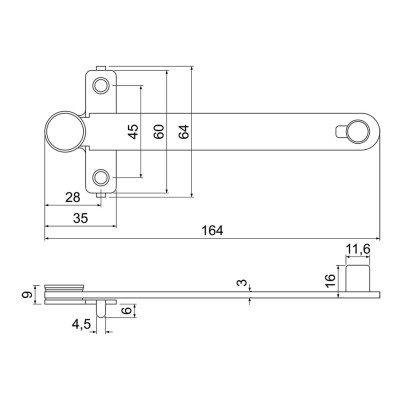 RHW.055 fék műanyag ablakhoz