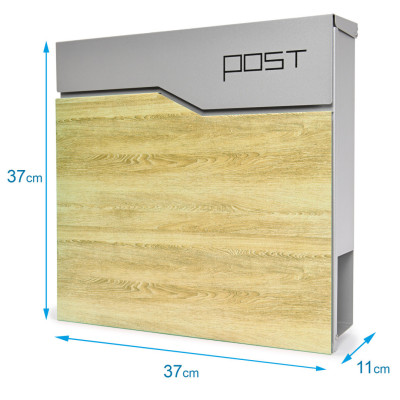 S3637 postaláda ezüst + faimitáció