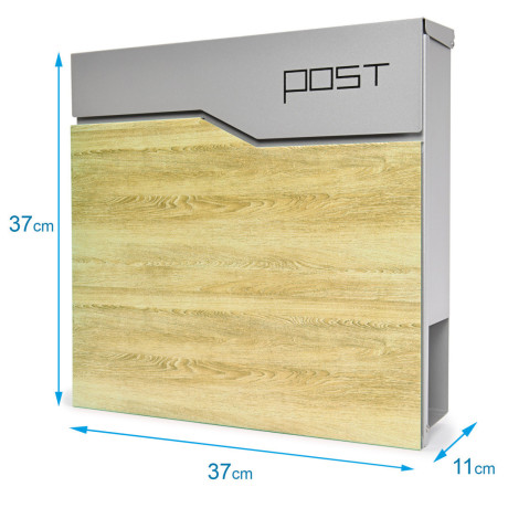 S3637 postaláda ezüst + faimitáció
