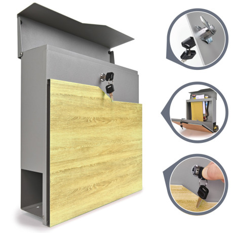 S3637 postaláda ezüst + faimitáció