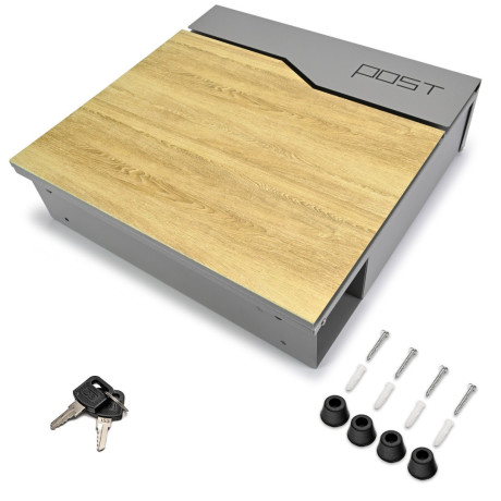 S3637 postaláda ezüst + faimitáció