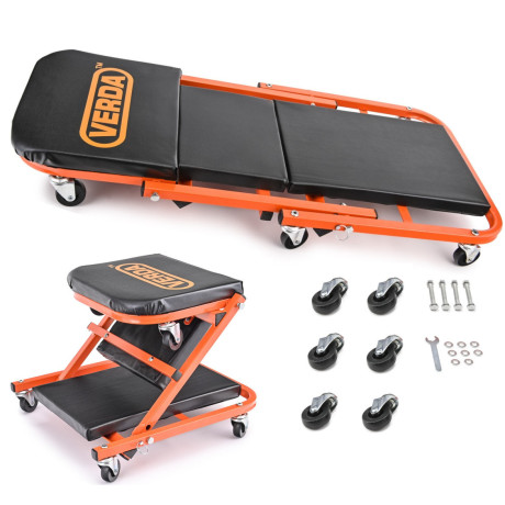 Összecsukható ülő / fekvő - műhely szerelőpad 2v1 SN6711