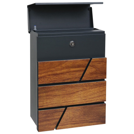 BK.524.WO.AM postaláda antracit + faimitáció