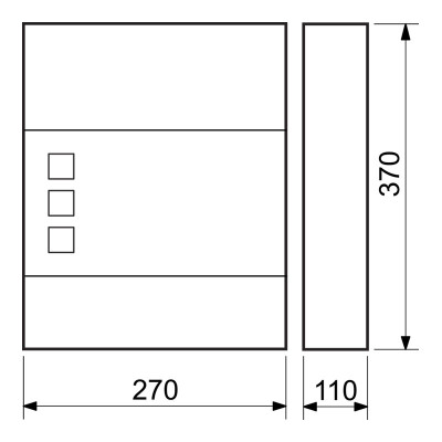 BK.525.G.AM postaláda antracit