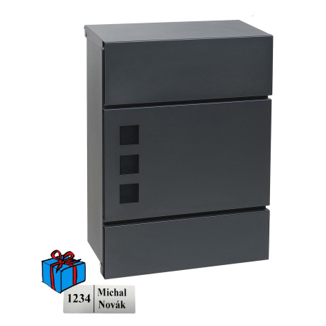 BK.525.G.AM postaláda antracit