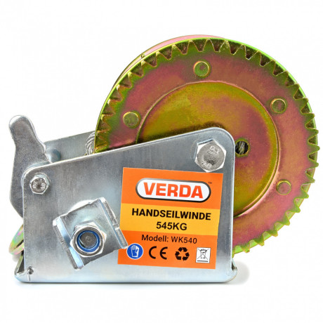 WK540 kézi köteles csörlő kurblival, 545 kg húzóerővel