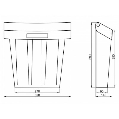 PH műanyag postaláda szürke