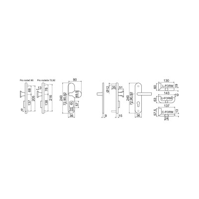 R.811.ZB.N.TB3 biztonsági kilincs