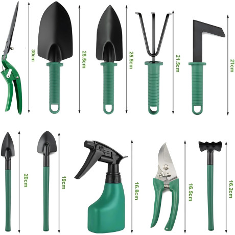 D3010 kerti szerszámkészlet 10 db-os, bőröndben