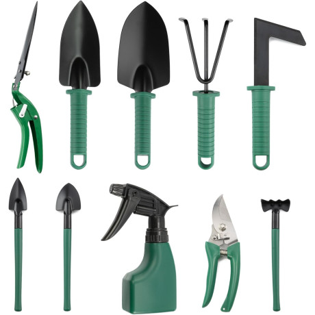 D3010 kerti szerszámkészlet 10 db-os, bőröndben