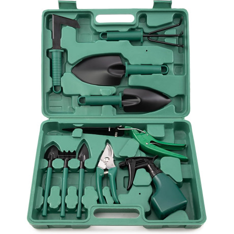 D3010 kerti szerszámkészlet 10 db-os, bőröndben