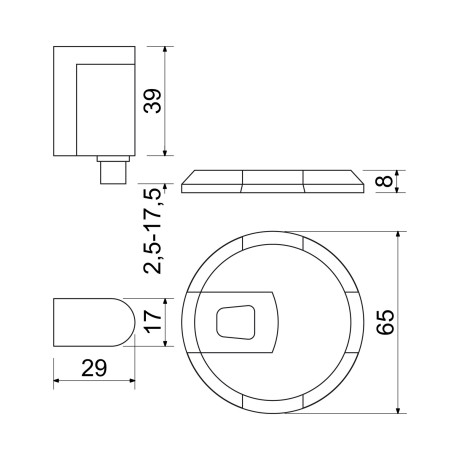 RK.ZAR.BRIXEN.ANT ajtó ütköző