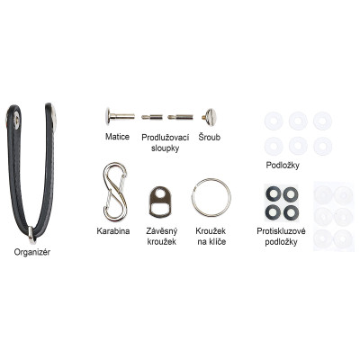 RP.ORGANIZER.B.MOD bőr kulcstartó