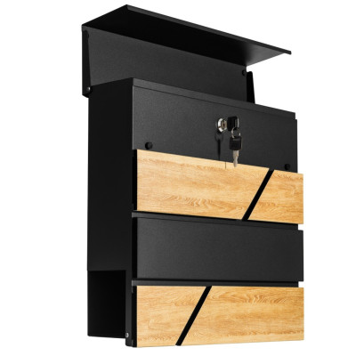 D3638 postaláda fekete + faimitáció