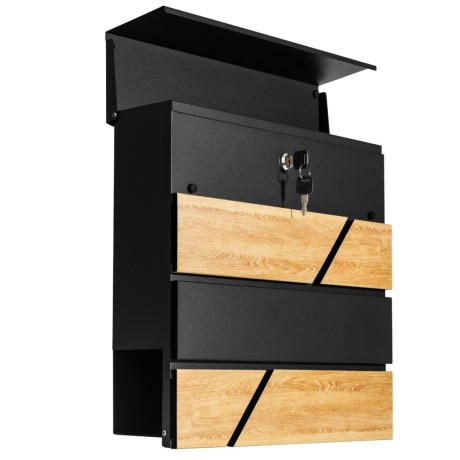 D3638 postaláda fekete + faimitáció