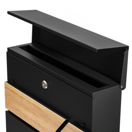 D3638 postaláda fekete + faimitáció