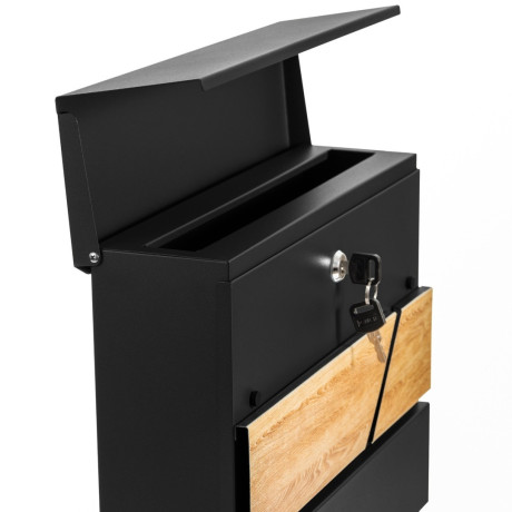 D3638 postaláda fekete + faimitáció