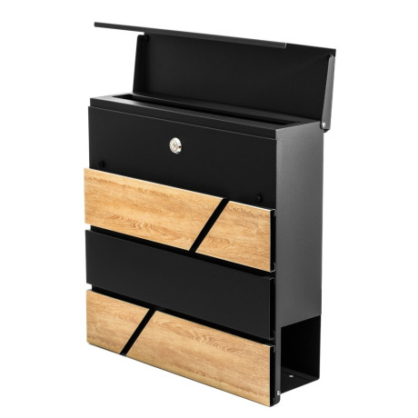 D3638 postaláda fekete + faimitáció