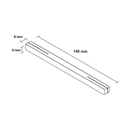 Kilincstengely 140mm