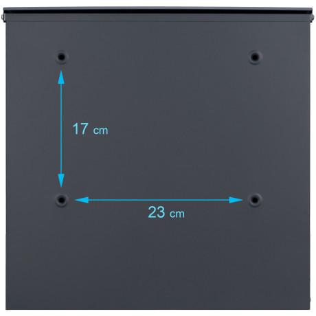 D3711 postaláda antracit + rozsdamentes