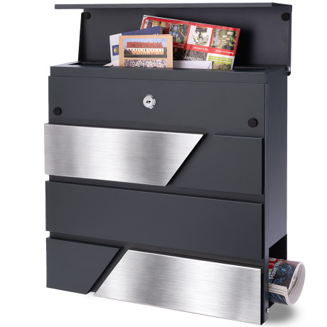 D3711 postaláda antracit + rozsdamentes