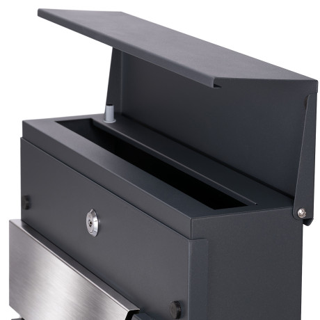 D3711 postaláda antracit + rozsdamentes