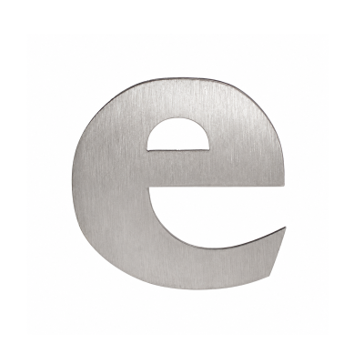 Házszám 120mm rozsdamentes betű "e"