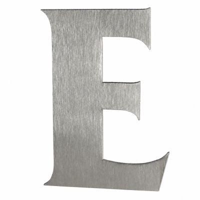 Házszám 120mm rozsdamentes betű "E"