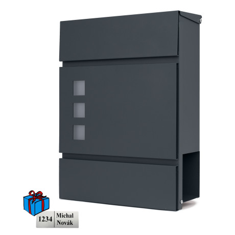 D3717 postaláda antracit