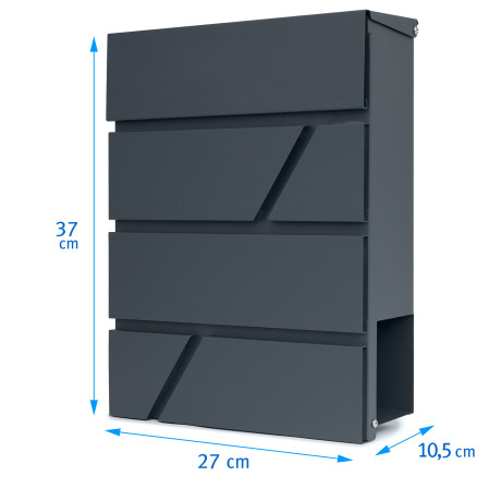 D3716 postaláda antracit
