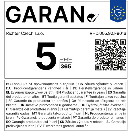 RHD.005.92.F9016 kilincs+gomb műanyag ajtóra