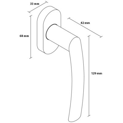PROXIMA okenná kľučka nerez PROXIMA okenná kľučka nerez