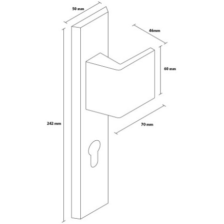 TOTAL vchodové kovanie INOX