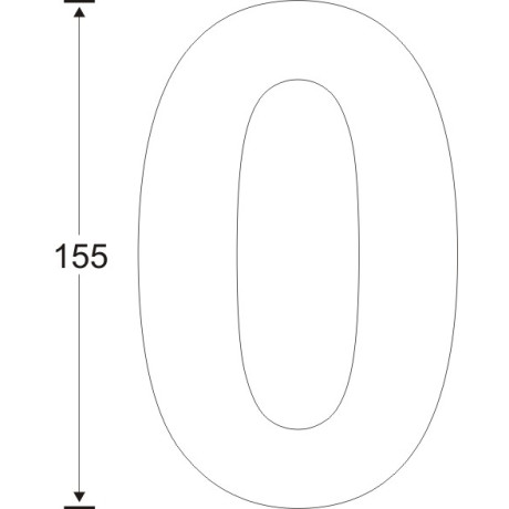 číslo "3" 155mm nerez