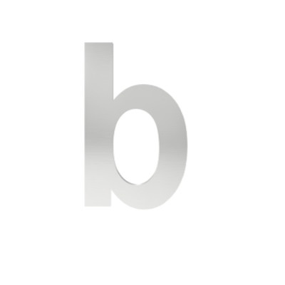písmeno "b" 155mm nerez  písmeno "b" 155mm nerez