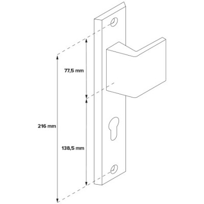 TOTAL vchodové kovanie čierne