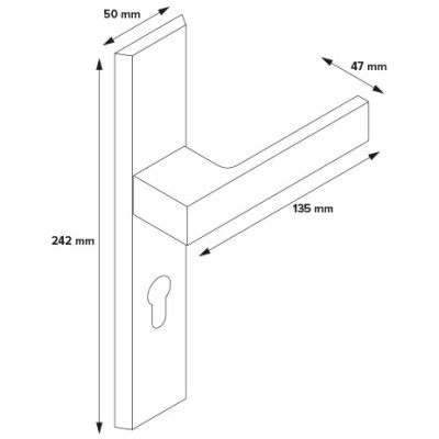 TOTAL vchodové kovanie bronz TOTAL vchodové kovanie bronz