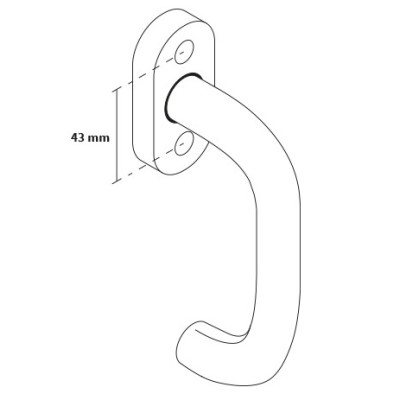 JOVI okenná kľučka nerez