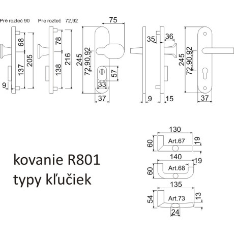 R801.ZB bezpečnostné kovanie