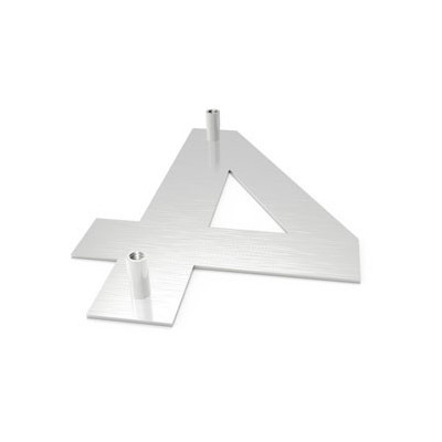 číslo "4" 155mm nerez 