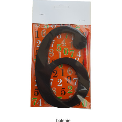 domove číslo 180mm čierne "1" domove číslo 180mm čierne "1"