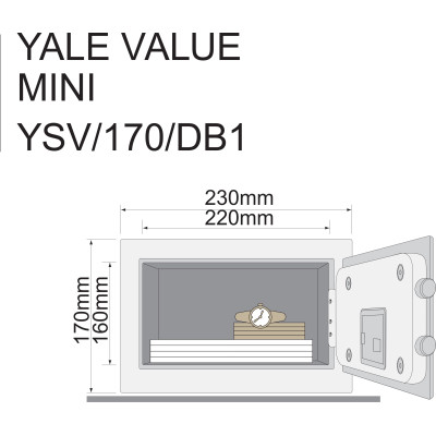 YALE VALUE SAFE mini modrý YALE VALUE SAFE mini modrý