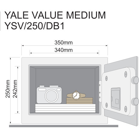 YALE VALUE medium YSV/250/DB1 trezor